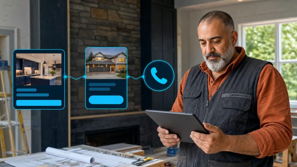 Middle Eastern remodeling contractor reviewing an advertising-to-phone-inquiry journey